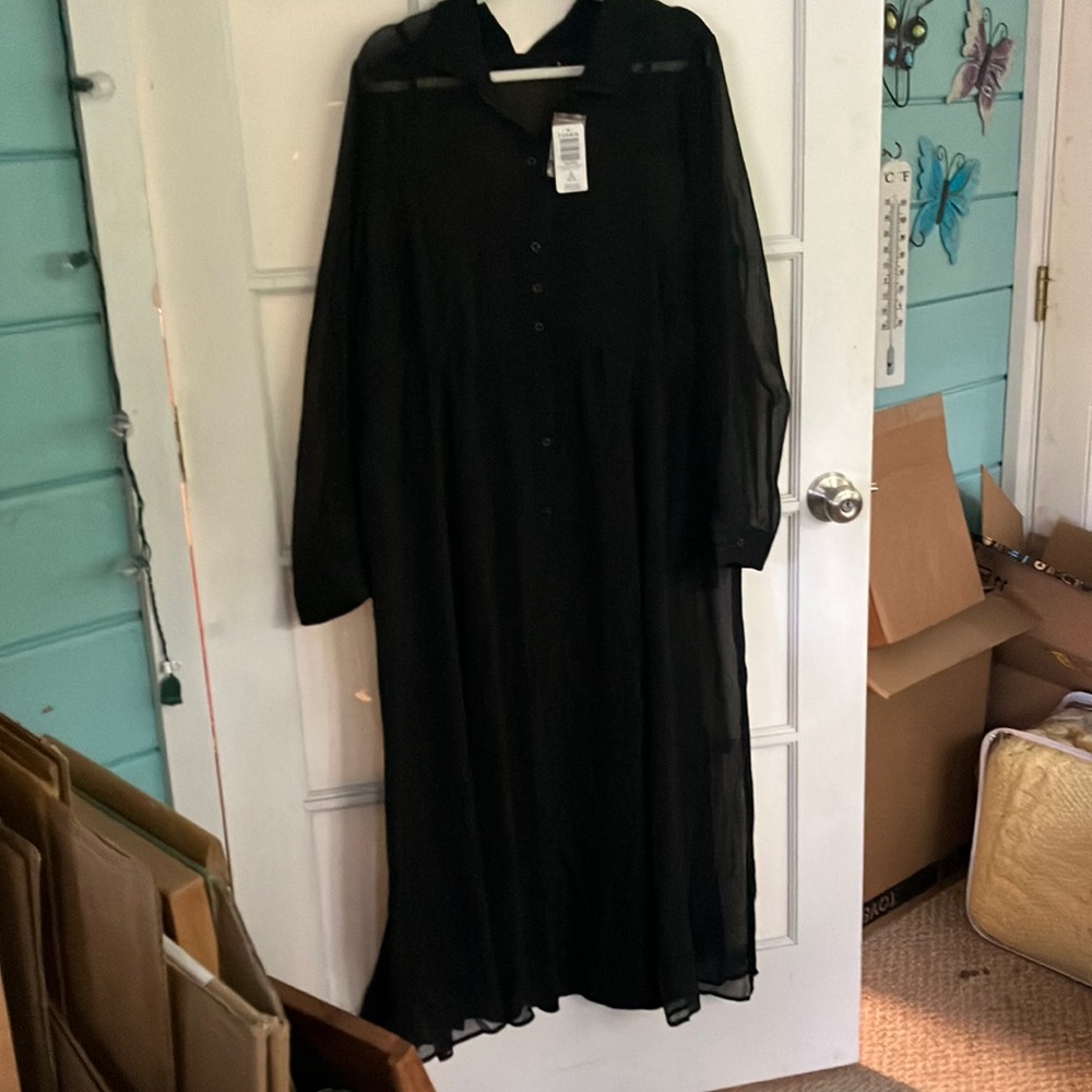 Torrid NWT Maxi Woven Shirt Dress 22/24 3x